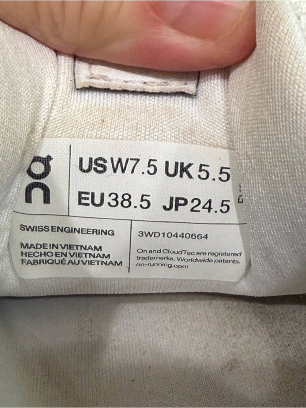 On Cloudswift Lightweight Running Sneakers in Off-White ladies 7.5 - Picture 10 of 10